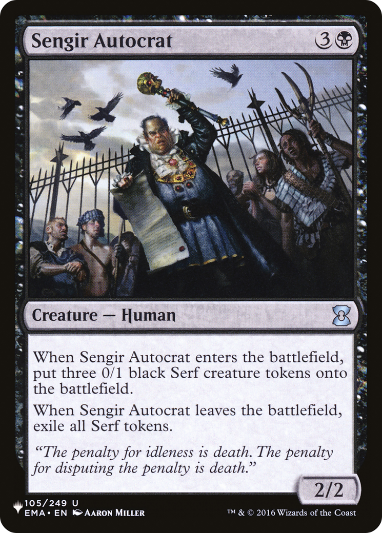 Sengir Autocrat [The List Reprints] | Magic Magpie