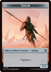 Golem (0014) // Golem (0015) Double-Sided Token [Aetherdrift Tokens] | Magic Magpie