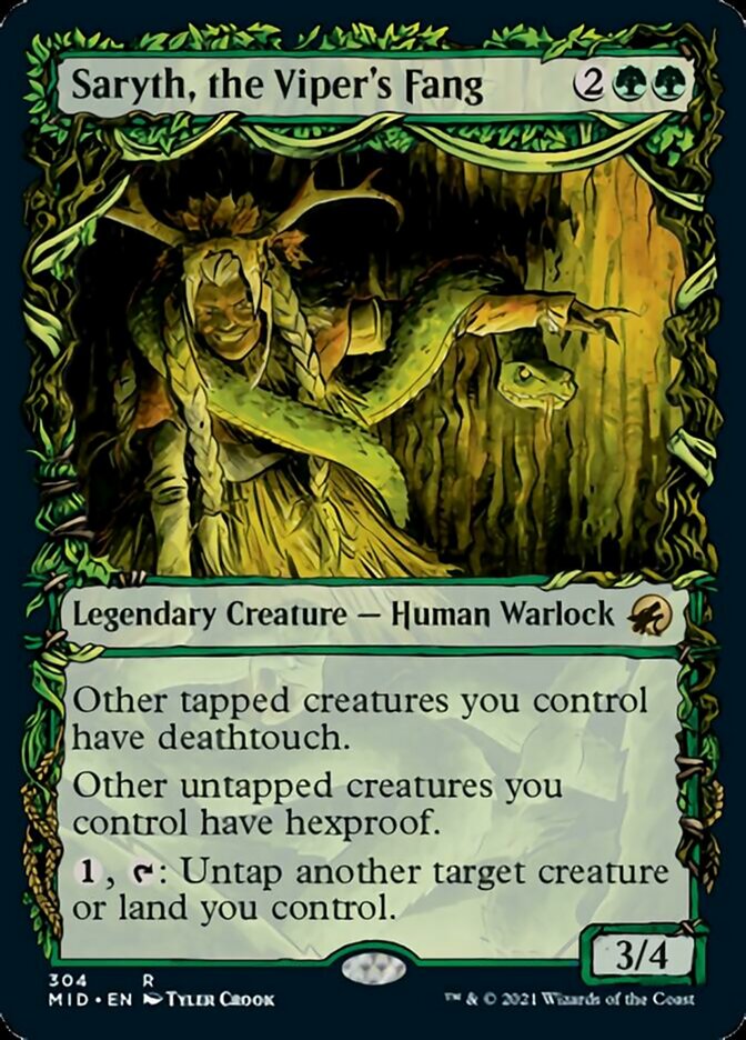 Saryth, the Viper's Fang (Showcase Equinox) [Innistrad: Midnight Hunt] | Magic Magpie