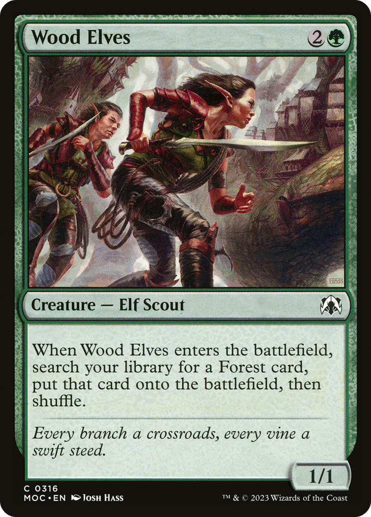 Wood Elves [March of the Machine Commander] | Magic Magpie