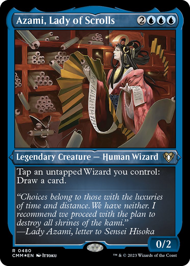 Azami, Lady of Scrolls (Foil Etched) [Commander Masters] | Magic Magpie