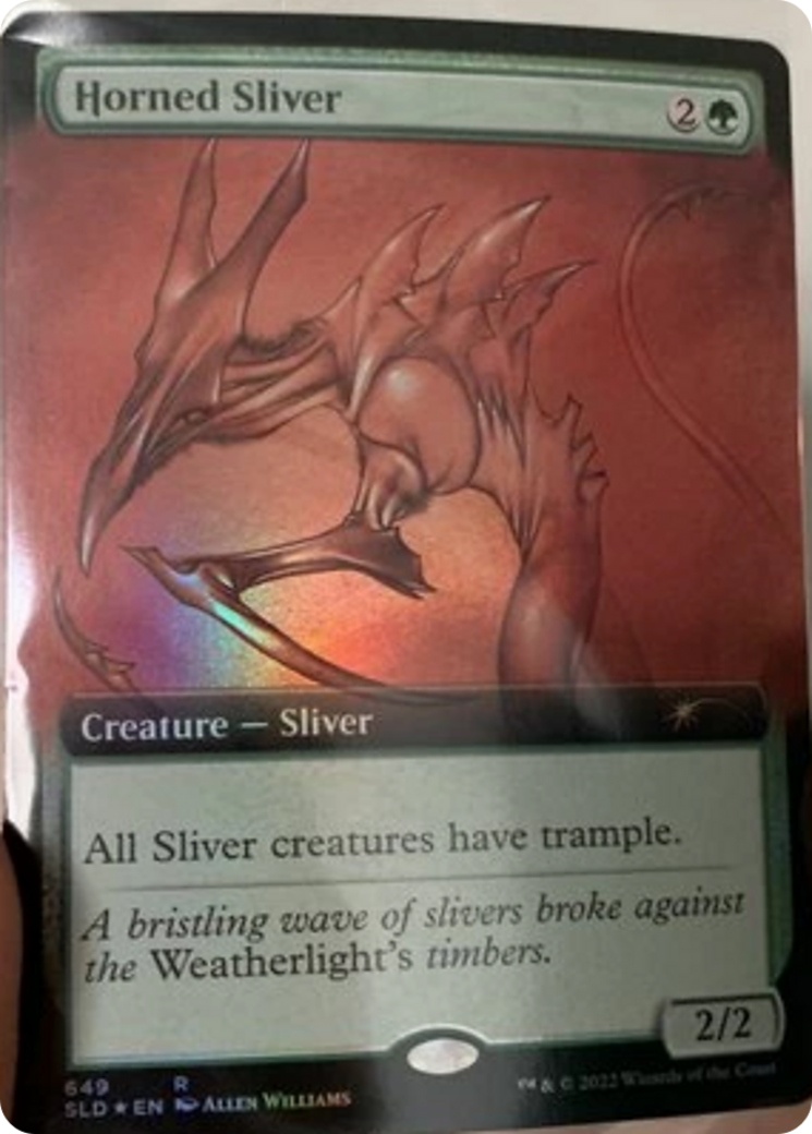 Horned Sliver (Extended Art) [Secret Lair Drop Promos] | Magic Magpie