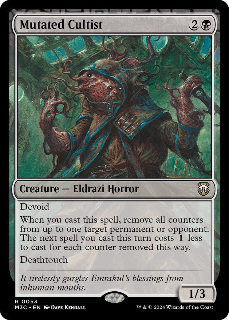 Mutated Cultist (Ripple Foil) [Modern Horizons 3 Commander] | Magic Magpie