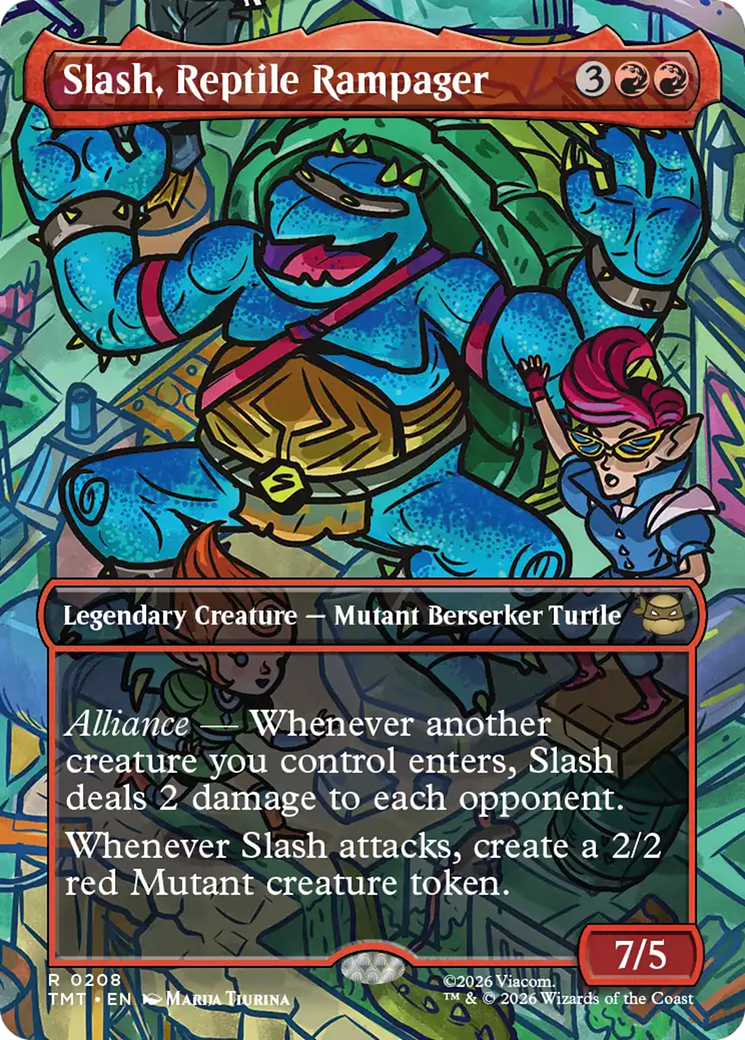 Slash, Reptile Rampager (Borderless) [Teenage Mutant Ninja Turtles] | Magic Magpie