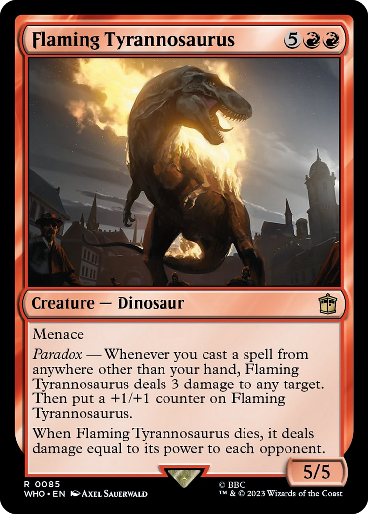 Flaming Tyrannosaurus [Doctor Who] | Magic Magpie