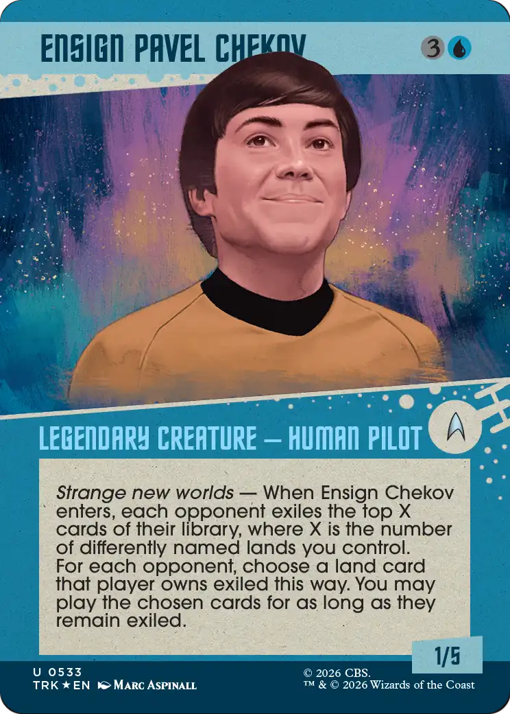 Ensign Pavel Chekov (Showcase) (Surge Foil) [Star Trek] | Magic Magpie