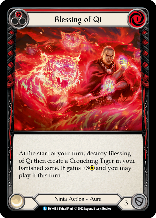 Blessing of Qi (Red) [DYN053] (Dynasty)  Rainbow Foil | Magic Magpie