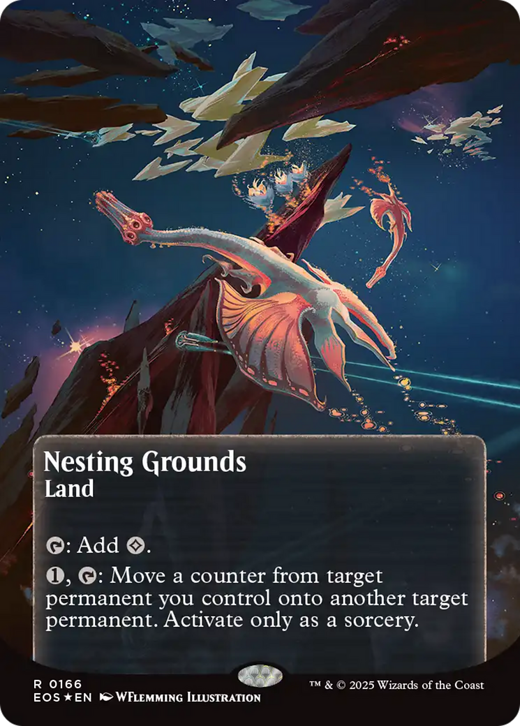 Nesting Grounds (0166) (Borderless) (Galaxy Foil) [Edge of Eternities: Stellar Sights] | Magic Magpie