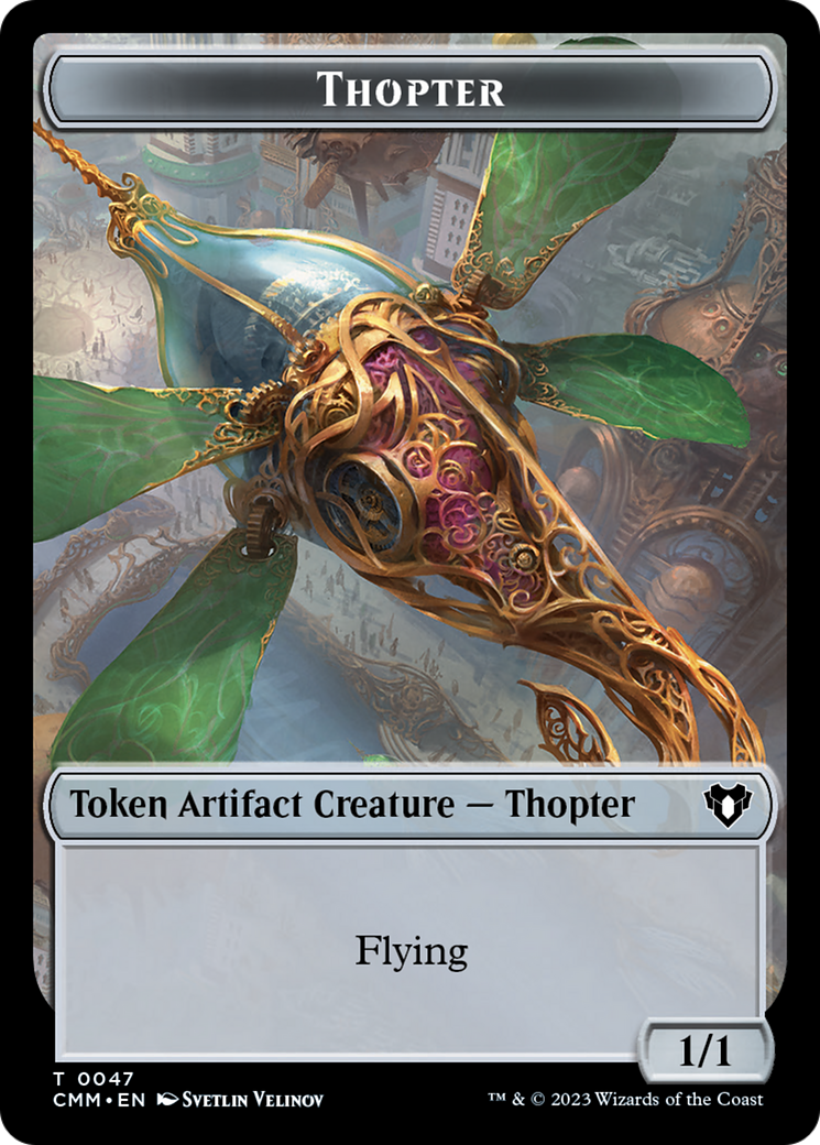 Thopter // Construct (0074) Double-Sided Token [Commander Masters Tokens] | Magic Magpie