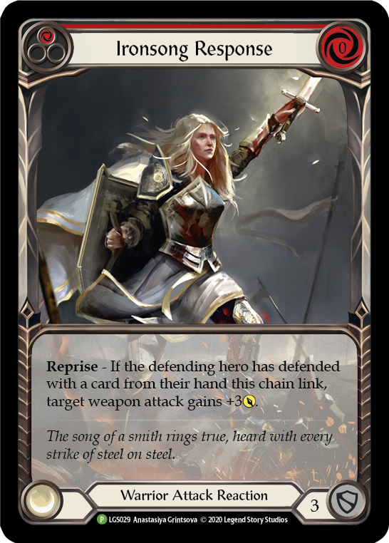 Ironsong Response (Red) [LGS029] (Promo)  Rainbow Foil | Magic Magpie
