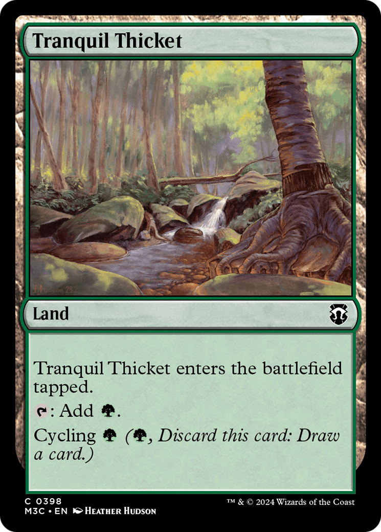 Tranquil Thicket (Ripple Foil) [Modern Horizons 3 Commander] | Magic Magpie