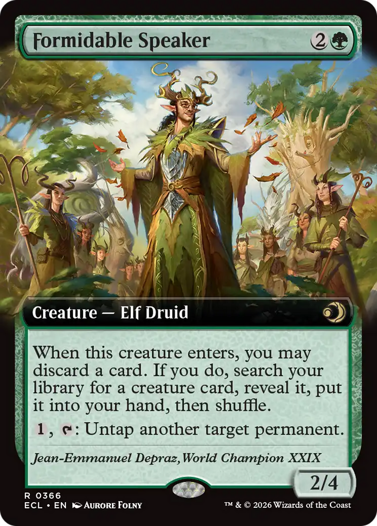 Formidable Speaker (Extended Art) [Lorwyn Eclipsed] | Magic Magpie