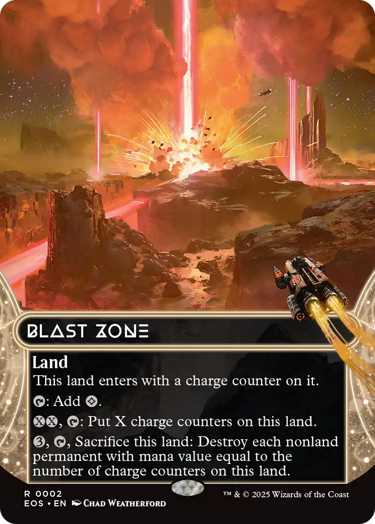 Blast Zone (0002) (Borderless) [Edge of Eternities: Stellar Sights] | Magic Magpie