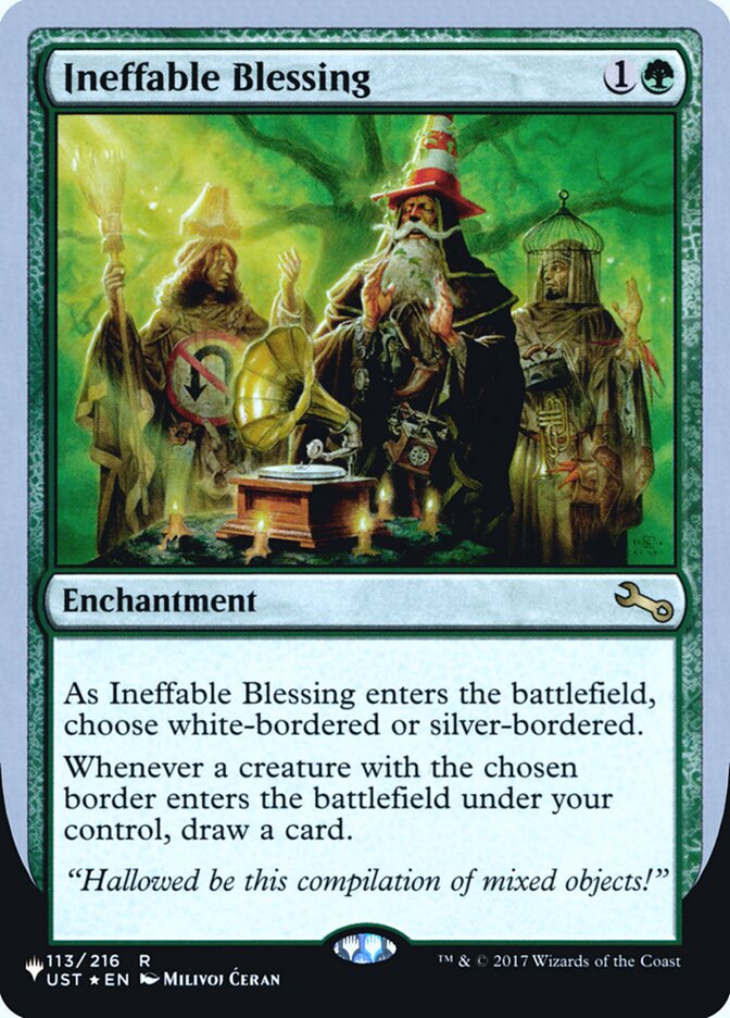 Ineffable Blessing (Bordered) (Unfinity Foil Edition) [The List] | Magic Magpie