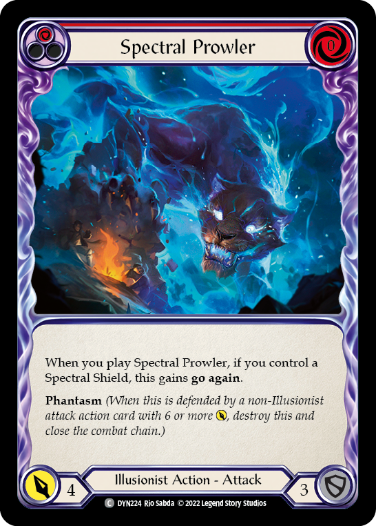 Spectral Prowler (Red) [DYN224] (Dynasty)  Rainbow Foil | Magic Magpie