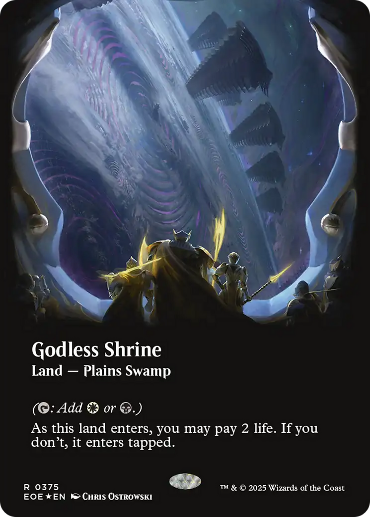 Godless Shrine (Borderless) (Galaxy Foil) [Edge of Eternities] | Magic Magpie