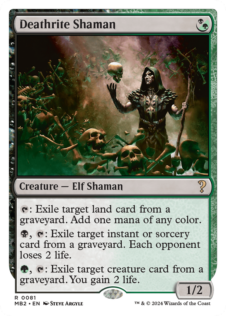 Deathrite Shaman (White Border) [Mystery Booster 2] | Magic Magpie