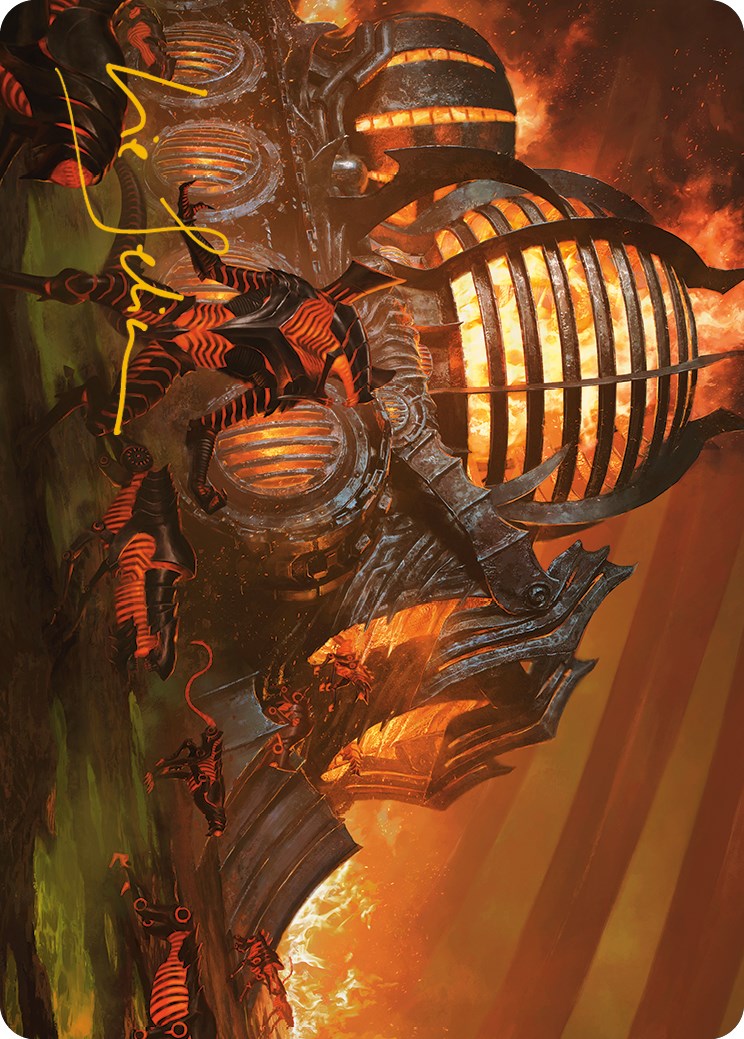 Urabrask's Forge Art Card (Gold-Stamped Signature) [Phyrexia: All Will Be One Art Series] | Magic Magpie