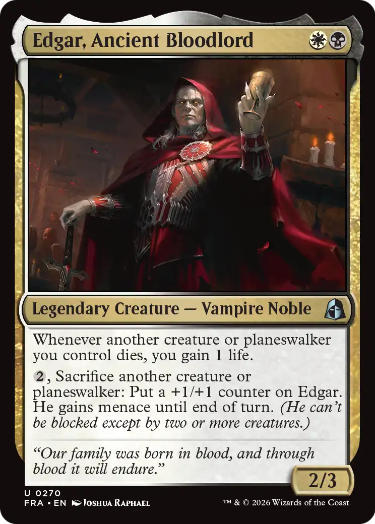 Edgar, Ancient Bloodlord [Reality Fracture] | Magic Magpie