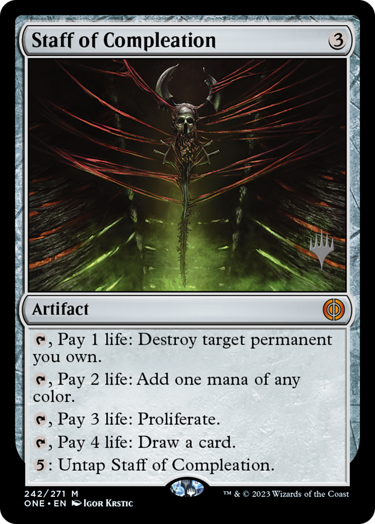 Staff of Compleation (Promo Pack) [Phyrexia: All Will Be One Promos] | Magic Magpie