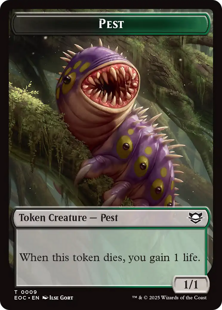 Copy // Pest Double-Sided Token [Edge of Eternities Commander Tokens] | Magic Magpie