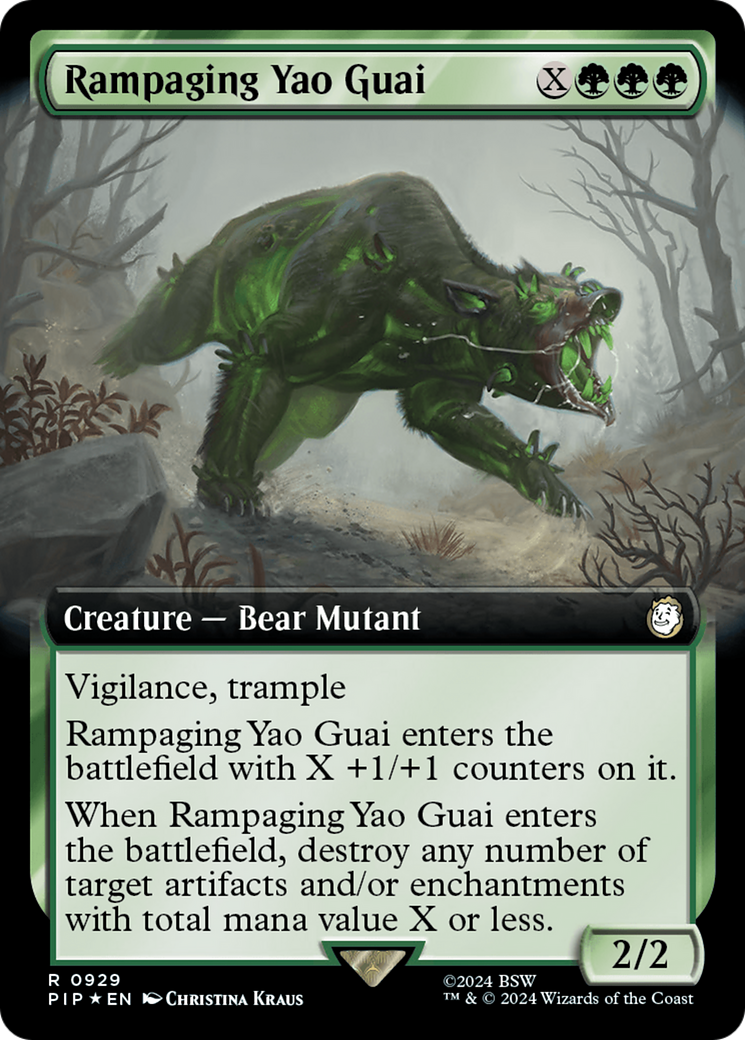 Rampaging Yao Guai (Extended Art) (Surge Foil) [Fallout] | Magic Magpie