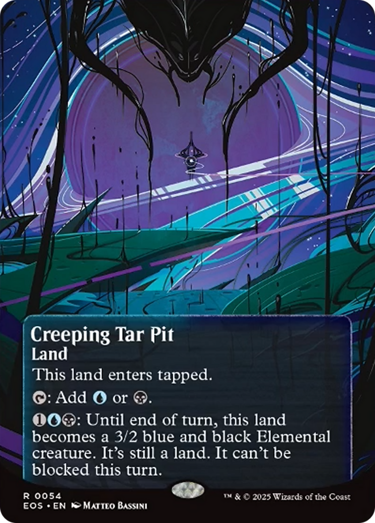 Creeping Tar Pit (0054) (Borderless) [Edge of Eternities: Stellar Sights] | Magic Magpie