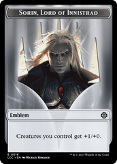 Emblem - Sorin, Lord of Innistrad // Vampire (0004) Double-Sided Token [The Lost Caverns of Ixalan Commander Tokens] | Magic Magpie