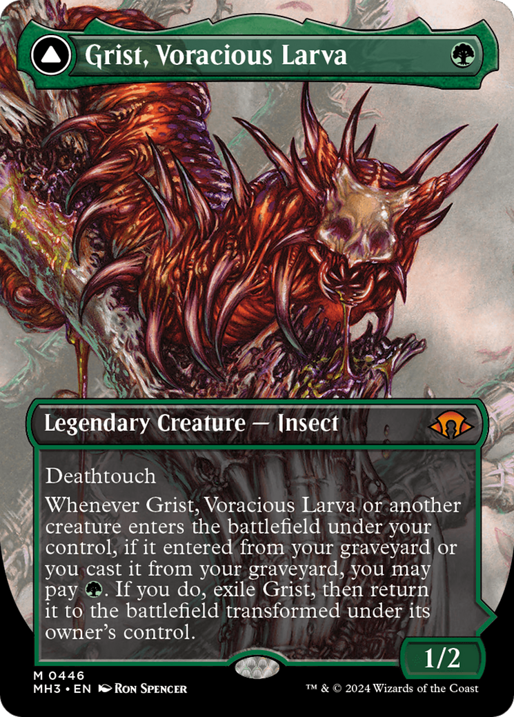 Grist, Voracious Larva // Grist, the Plague Swarm (Borderless) [Modern Horizons 3] | Magic Magpie