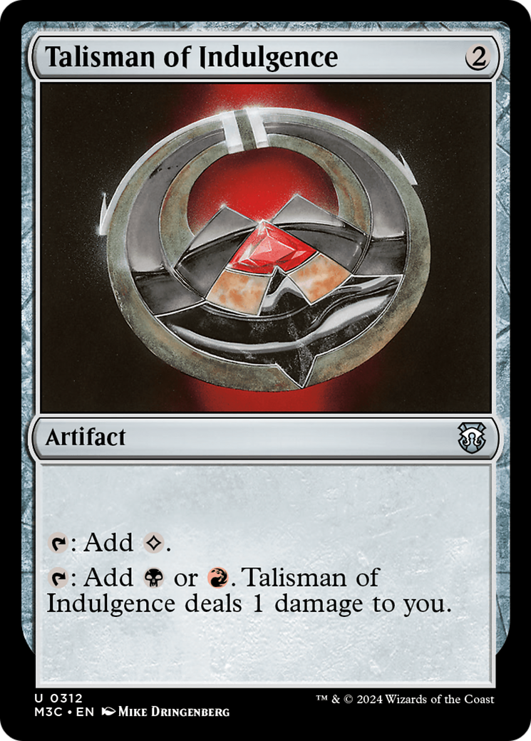 Talisman of Indulgence [Modern Horizons 3 Commander] | Magic Magpie