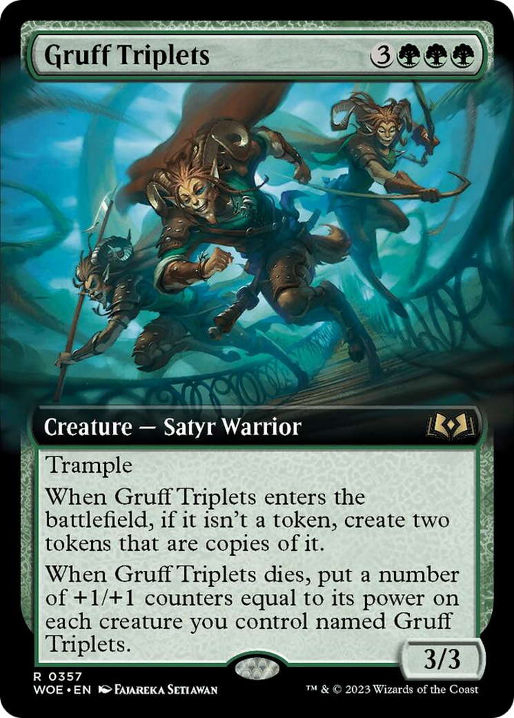 Gruff Triplets (Extended Art) [Wilds of Eldraine] | Magic Magpie