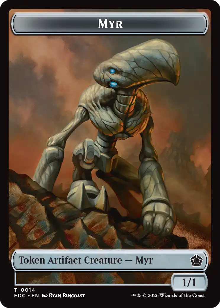 Thopter // Myr Double-Sided Token [Foundations Commander Tokens] | Magic Magpie