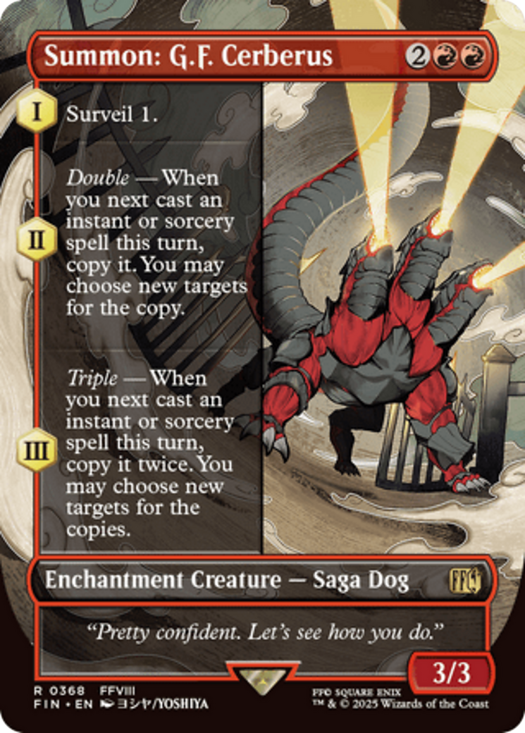 Summon: G.F. Cerberus (Borderless) [FINAL FANTASY] | Magic Magpie