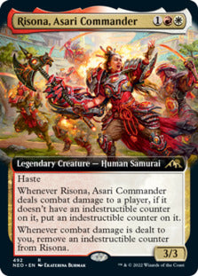 Risona, Asari Commander (Extended Art) [Kamigawa: Neon Dynasty] | Magic Magpie