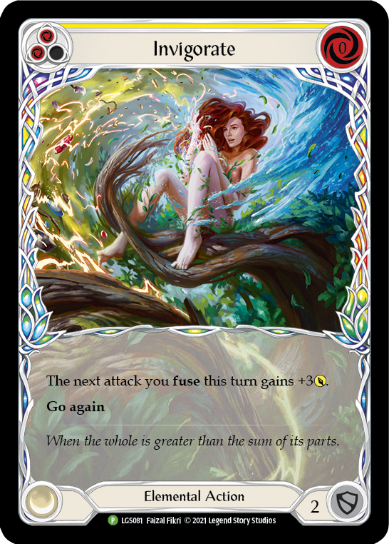 Invigorate (Yellow) [LGS081] (Promo)  Rainbow Foil | Magic Magpie