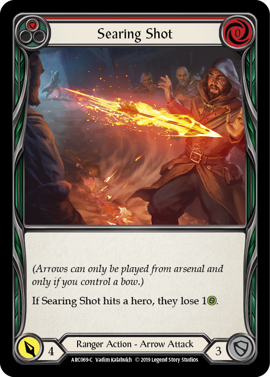 Searing Shot (Red) [ARC069-C] (Arcane Rising)  1st Edition Rainbow Foil | Magic Magpie