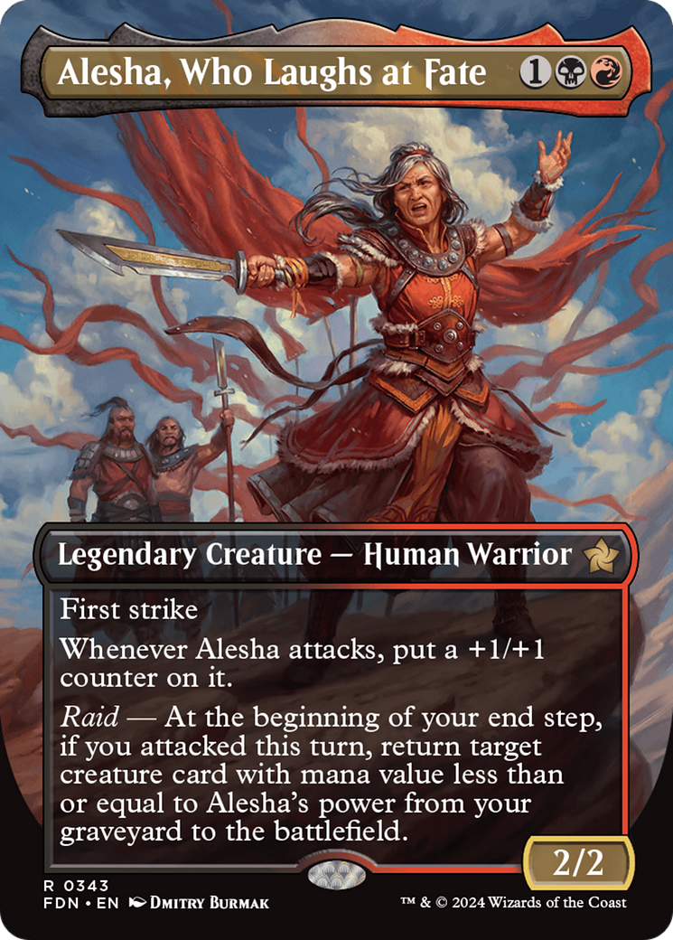 Alesha, Who Laughs at Fate (Borderless) [Foundations] | Magic Magpie