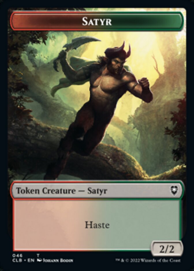 Satyr // Beast Double-Sided Token [Commander Legends: Battle for Baldur's Gate Tokens] | Magic Magpie