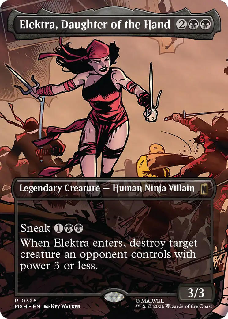 Elektra, Daughter of the Hand (Borderless) [Marvel Super Heroes] | Magic Magpie