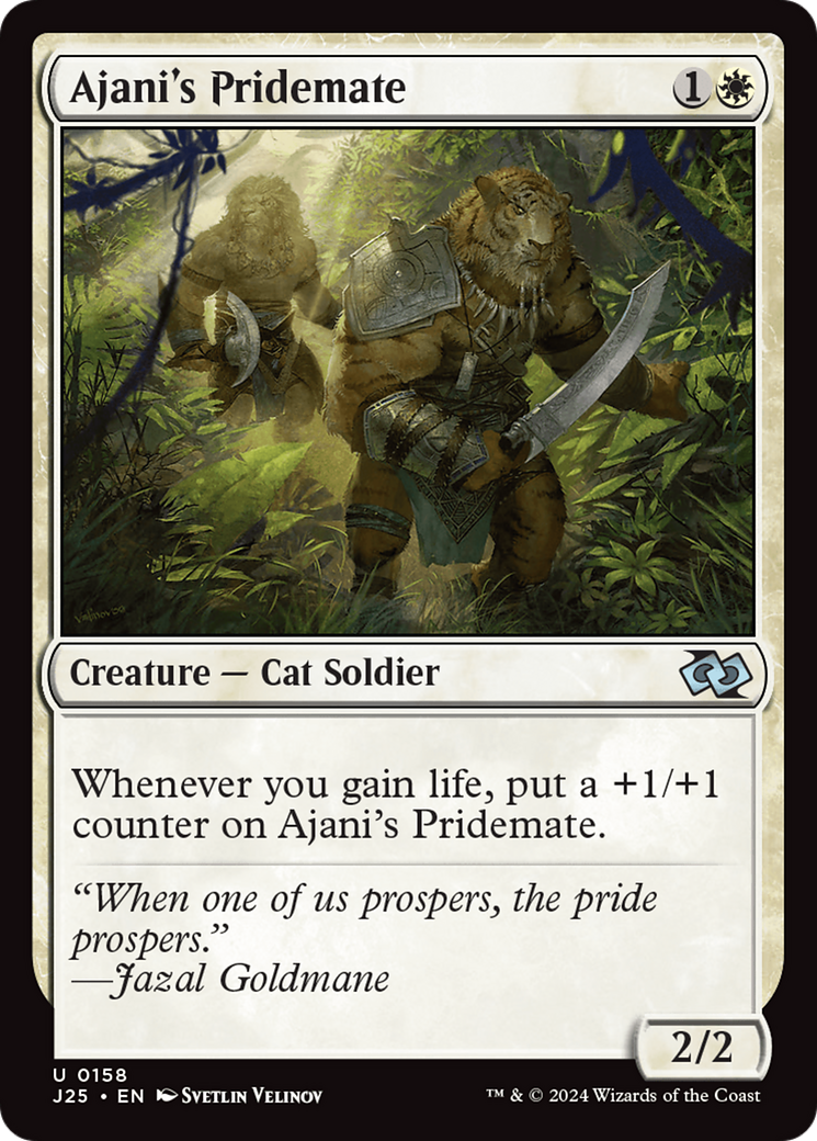 Qala, Ajani's Pridemate (Anime) [Foundations Jumpstart] | Magic Magpie