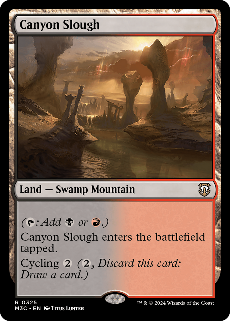 Canyon Slough (Ripple Foil) [Modern Horizons 3 Commander] | Magic Magpie