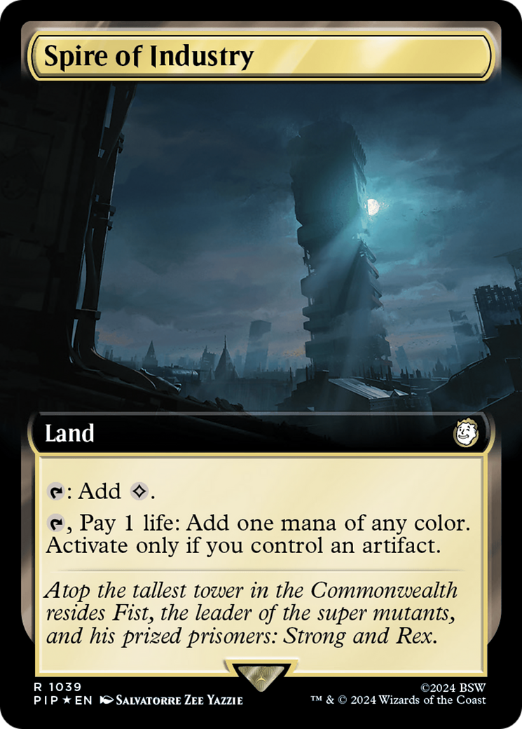 Spire of Industry (Extended Art) (Surge Foil) [Fallout] | Magic Magpie
