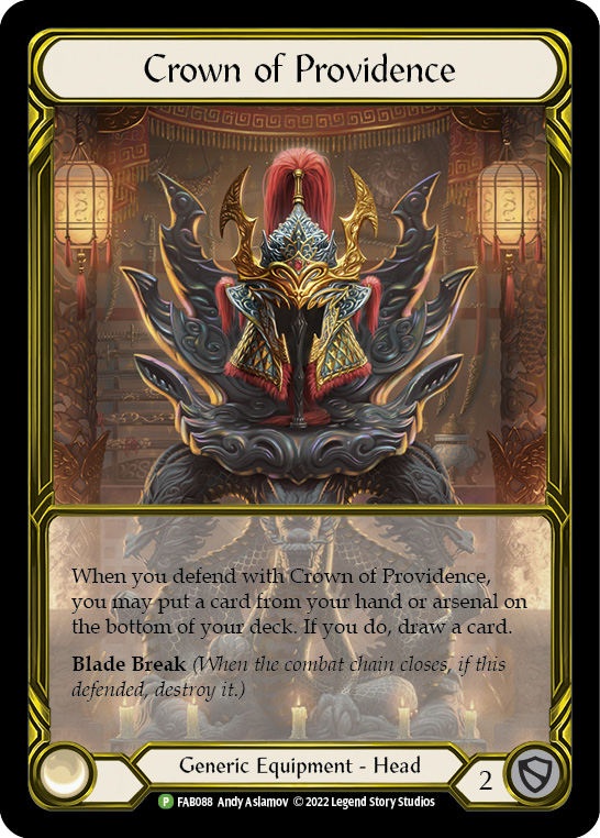 Crown of Providence (Golden) [FAB088] (Promo)  Cold Foil | Magic Magpie