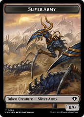 Sliver Army // Sliver Double-Sided Token [Commander Masters Tokens] | Magic Magpie