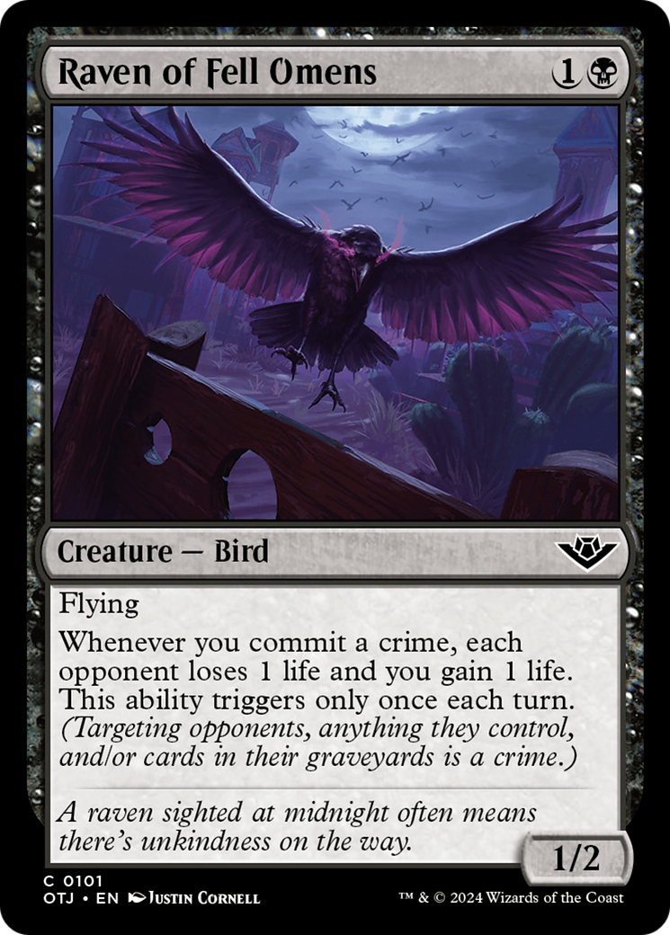 Raven of Fell Omens [Outlaws of Thunder Junction] | Magic Magpie