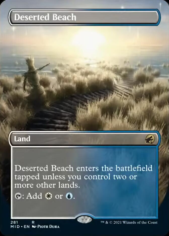 Deserted Beach (Borderless Alternate Art) [Innistrad: Midnight Hunt] | Magic Magpie