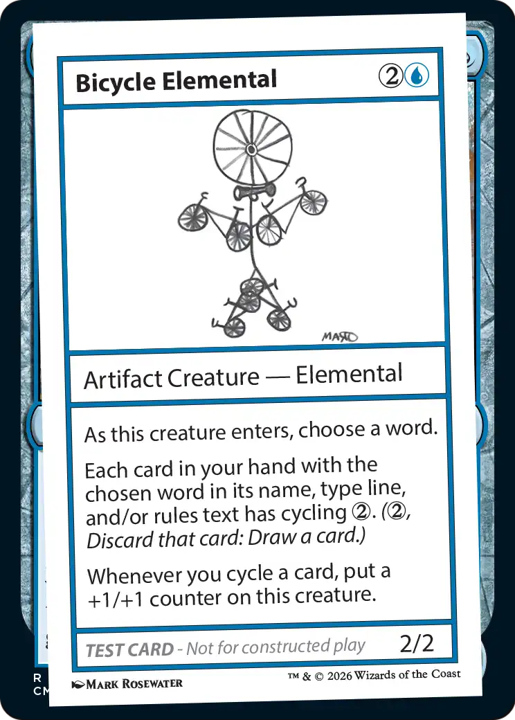 Bicycle Elemental [Mystery Booster Playtest Cards] | Magic Magpie