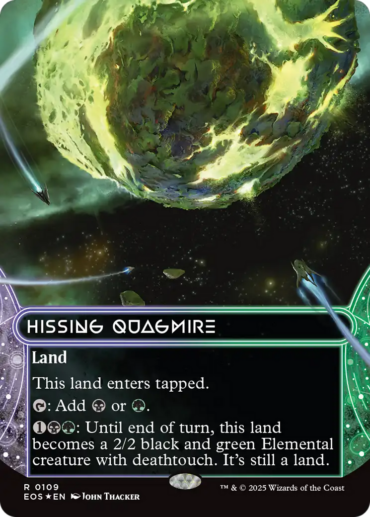 Hissing Quagmire (0109) (Borderless) (Galaxy Foil) [Edge of Eternities: Stellar Sights] | Magic Magpie