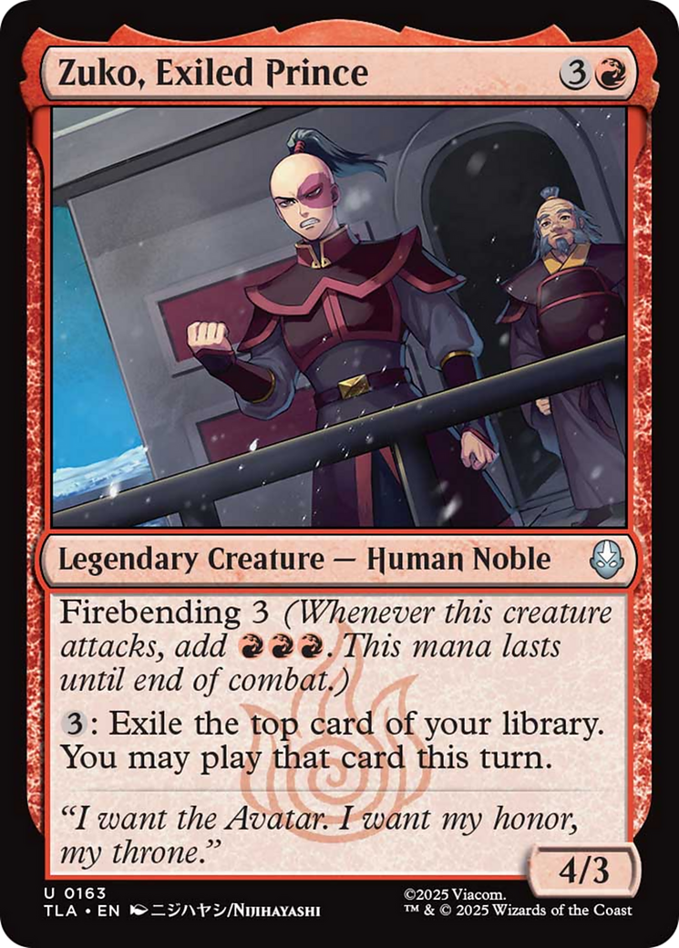 Zuko, Exiled Prince [Avatar: The Last Airbender] | Magic Magpie