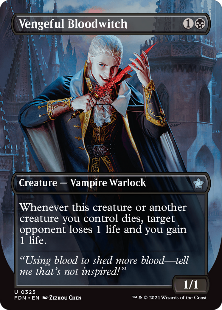 Vengeful Bloodwitch (Borderless) [Foundations] | Magic Magpie